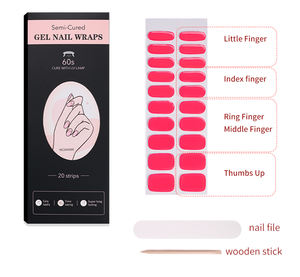 Nuovo Arrivo: Kit da 20 Pezzi di Adesivi Glitterati per Unghie, Strisce di Gel <span class=keywords><strong>UV</strong></span> Semi-Polimerizzato, Adesivi per Unghie in Gel Semi-Polimerizzato - Product Image 6