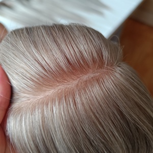 Preço Direto de Fábrica: Topper de Seda 5x7 Polegadas, 16 Polegadas, 50% de Densidade, Cabelo Humano Virgem Natural com Volume Extra, Renda HD Fina - Product Image 5