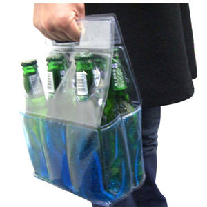 บี.วี.อี. กระเป๋าเก็บความเย็นแบบหุ้มฉนวน 6 ขวด พร้อมแผ่นน้ำแข็ง PVC สำหรับขนส่งเครื่องดื่ม - Product Image 5