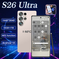 Harga Pabrik Ponsel S26 Ultra 16GB 1TB Memori Internal Pengenal Wajah untuk Pemasok Grosir Global