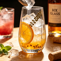 Verre à eau sans pied, verre à bière, verre highball, verre tumbler, design rayé créatif Ocean Hotsale, 260ml, 360ml, 380ml, vente en gros
