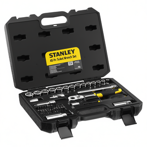 Juego de Llaves de Tubo Stanley de 45 Piezas, Juego de Herramientas Mecánicas con Enchufe de 3/8 Pulgadas - Product Image 2