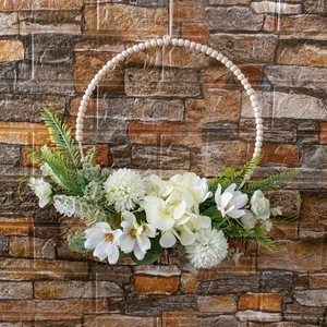 Décoration murale artificielle en fleurs d'hortensia Jingwen pour mariage et maison CF01396 - Product Image 1