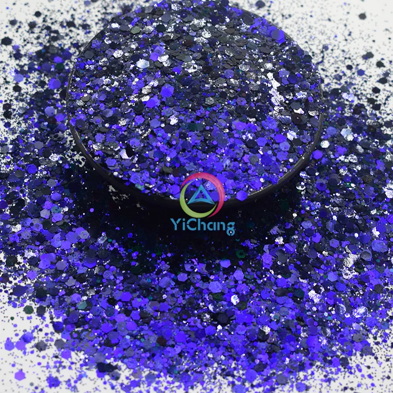 2oz Bags Shaker Polyester PET Chameleon Crafts Party Purple Black Color Shift Glitter