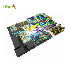 Aire de jeux intérieure commerciale personnalisée Liben, centre de divertissement familial tout-en-un, piste de course sur trampoline, jeux gonflables - Product Image 3