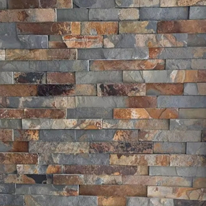 Tự nhiên Rusty Đen <span class=keywords><strong>Slate</strong></span> văn hóa đá ngoài trời trang trí antacid gạch cho lò sưởi và bên ngoài bức tường Ốp - Product Image 3