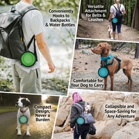 Bol pliable pour chien en silicone TPE personnalisé avec logo, portable, pour voyage, eau et nourriture, gamelle pour animaux de compagnie