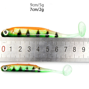 Promotion : Leurre souple en PVC multicolore avec queue en T, 9cm/5g et 7cm/2g, pour la pêche - Product Image 3