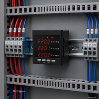 Panel Mounted LED MultiFunctional Three Phase Modbus Power Meter Digital Akurasi 0.5s