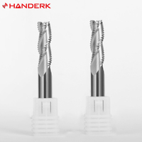 HANDERK Fraise de dégrossissage fiable en carbure de tungstène HRC55 non revêtue à 3 dents, disponible en OEM/ODM pour CNC