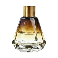 Bouchon de bouteille d'aromathérapie en verre à dégradé de couleurs, récipient vide DIY sans fumée pour diffuseur à bâtonnets en rotin et ornement de fleurs séchées
