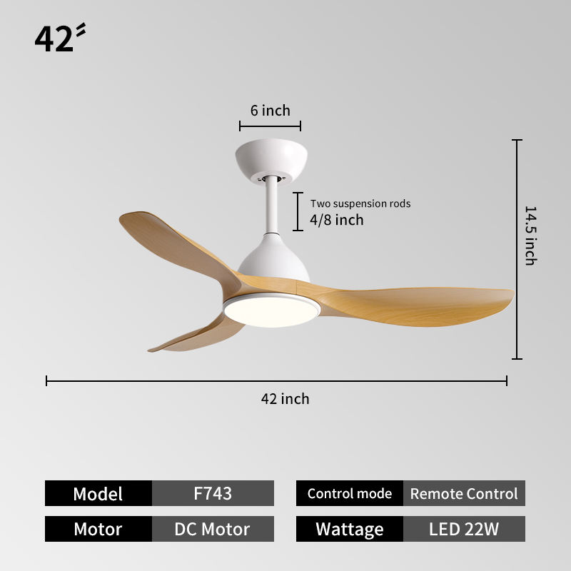 42นิ้ว-สีขาว + ไม้ธรรมชาติ