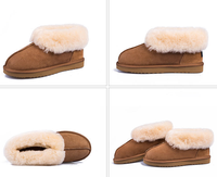 Bottes de neige chaudes en peau de mouton, modèle tendance, avec support pour échantillons