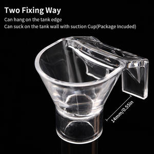 고화질 친환경 플라스틱 어항 피더 새우 거실 수족관 액세서리를위한 현대 유리 먹이 상자 - Product Image 3