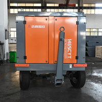 146SCYT-12-18 Compresseur d'air portable lubrifié diesel haute pression avec moteur et moteur pour plates-formes de forage de puits d'eau minière