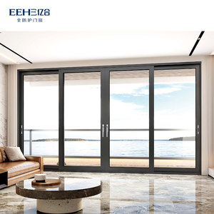 Puerta Corredera Triple Automatizada para Esquina de <span class=keywords><strong>Cocina</strong></span>, Puerta Corredera de Vidrio de Aluminio Totalmente Automatizada - Product Image 5