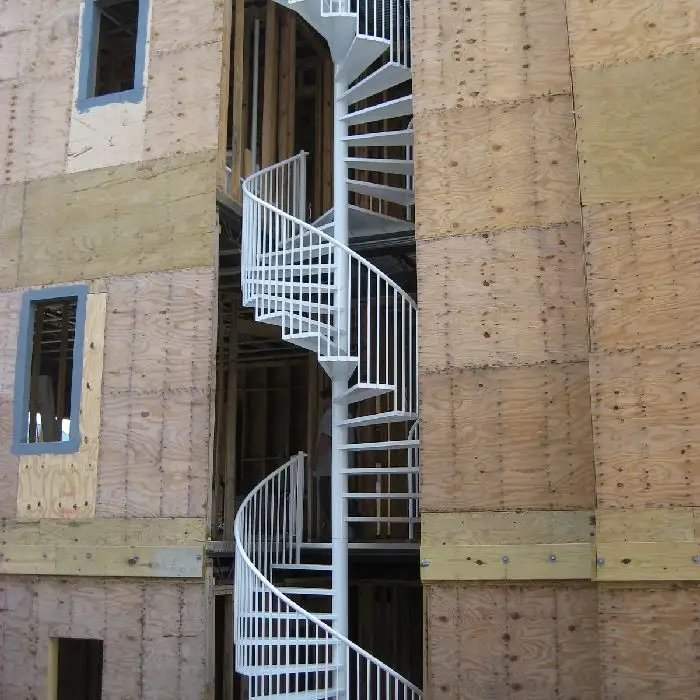 exterior metal design staircase Spiral Stairs house used for little space