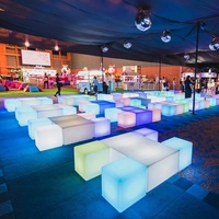 Morden Design 16 cambiamento di colore incandescente mobili festa Led cubo di luce