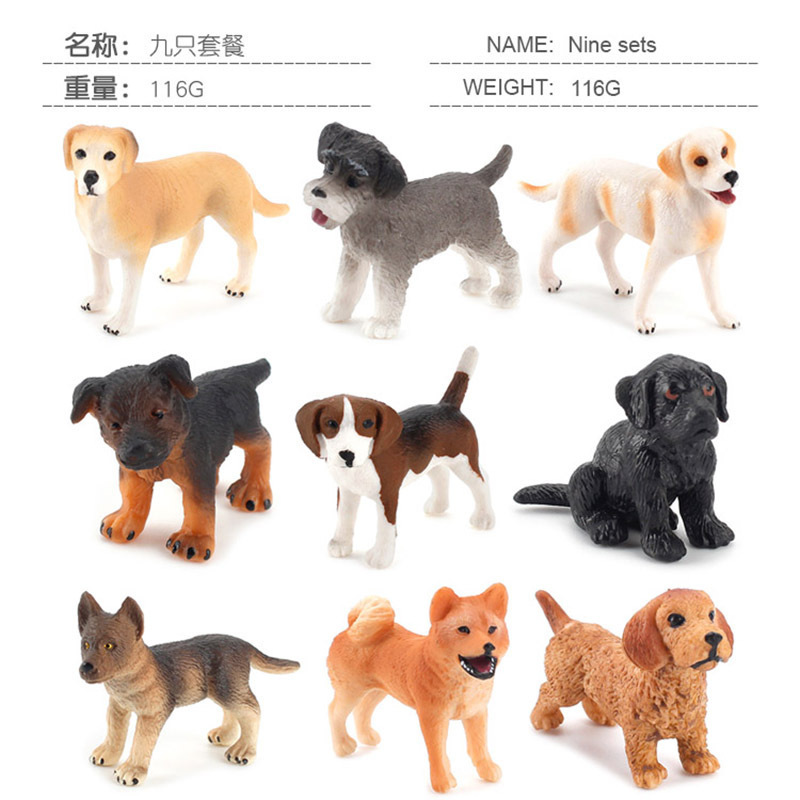 ensemble coloré de 9 chiens, 116g