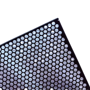 Sắt đục lỗ kim loại lưới loa lưới tản nhiệt bìa cho xe 4 inch màn hình dây màu đen - Product Image 4