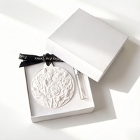 Diffuseur de parfum artisanal en céramique suspendu pour armoire et voiture, fleur en porcelaine, plâtre aromatique, diffuseur à bâtonnets d'huiles essentielles