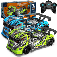 Voitures RC 1:24, jouets 4x4, haute vitesse, télécommandées, 4 canaux, voitures de course RC, jouets tout-terrain avec éclairage