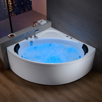 Rokbath WB-5043 baignoire de massage d'angle de luxe 1500*1500mm pour deux personnes avec éclairage décoratif