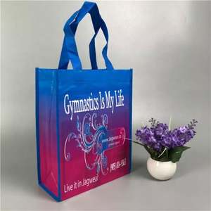 Sac tissé sac fourre-tout laminé sacs fourre-tout en toile avec logo imprimé personnalisé laminé non tissé fourre-tout Shopping Ba - Product Image 1