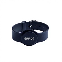 Großhandel 13,56MHz Lebensmittelechtes Silikon RFID NFC Armband, Verstellbar Wasserdicht 1K Chip ISO14443A/15693 mit Kundenspezifischem Aufdruck