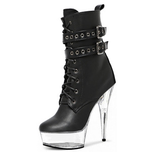 Scarpe Fetish 15cm, Tacchi da Club per Spettacoli, Stivali in Pelle, Scarpe Gotiche per Pole Dance, Sexy Queen, Taglie Forti, Travestito - Product Image 2