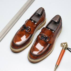 New fashion men's leather <b>shoes</b> durable leather <b>shoes</b> <b>sole</b> casual <b>shoes</b> fashion all-in-one casual men's leather <b>shoes</b> - Product Image 1