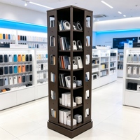 Support de présentation rotatif multifonctionnel, présentoir rotatif à 4 faces pour livres, cadeaux, vin