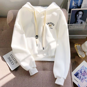 PB & ZA 2022, venta al por mayor, Tops de Otoño e Invierno para mujer, nuevo cárdigan suelto con cremallera, suéter con capucha bordado de texto para mujer 1131893 - Product Image 6