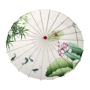 Китайский зонт ручной работы из промасленной бумаги, зонтик от солнца из масляной бумаги, Восточный зонтик