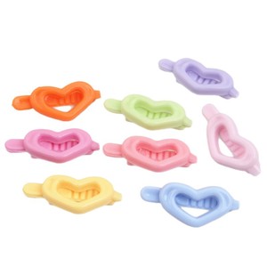 1 Sac de Pinces à Cheveux Coréennes Mini en Plastique en Forme de Cœur, Style Frais et Doux, pour Enfants et Femmes, Accessoires Capillaires Ludiques - Product Image 5