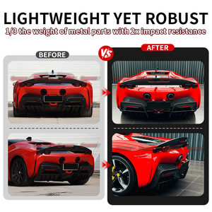 Dernier modèle OEM, style carbone sec, pièces automobiles, diffuseur arrière pour Ferrari SF90 - Product Image 2