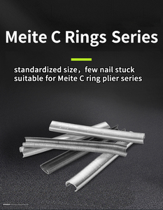 Attaches à anneaux en C MEITE 1,8 mm et 1,6 mm, clips à air, anneaux en C C24 en acier inoxydable 304, agrafes à anneaux en C pour cages et gabions - Product Image 2