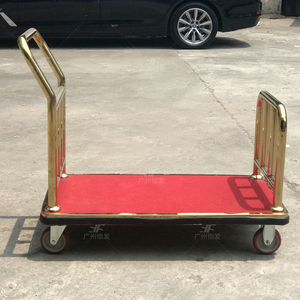 <span class=keywords><strong>Carrello</strong></span> portabagagli dell'hotel in acciaio inox con ruote in gomma <span class=keywords><strong>carrello</strong></span> portapacchi Hotel - Product Image 3