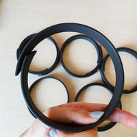 Anneaux de piston en PTFE modifiés TS, anneaux de guidage et de support en FKM - Forme ronde noire, faible friction, haute performance
