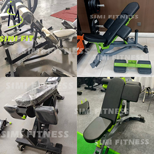 Скамья для жима SM PM Series, трехсекционная, регулируемая, для коммерческих тренажерных залов, многофункциональная, для упражнений на бицепс, сгибаний и жима лежа - Product Image 6