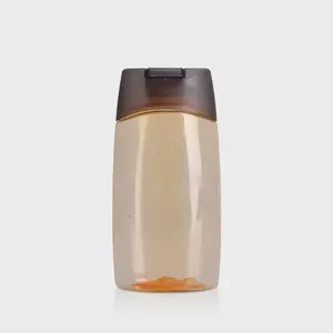 투명 실리콘 밸브 뚜껑이있는 플라스틱 꿀 병 150l 애완 동물 식품 등급 압출 짜기 병 포장