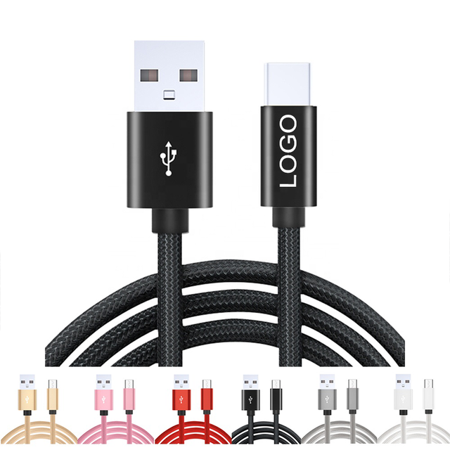 Fast Charge Nylon Braided USB Type 1M 2M 3M Type-C Mobile Cell Phone Charging Data Cables Pure Copper USB Cable