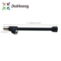 6.5 "Long Tilt-Lock Tête Droite Double Pied Revêtement En Poudre Noire Mandrin À Air 1/4" NPT Pneu Gonflage Air Mandrin Kit De Réparation De Pneu