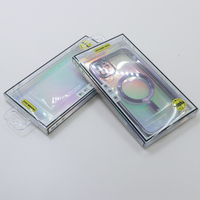 Boîte en plastique PVC avec logo personnalisé Boîte d'emballage pour étui de téléphone portable Boîte de papier d'emballage pour étui de téléphone intelligent au détail avec languette manuelle