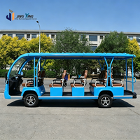 Bus électrique de tourisme à toit ouvert pour 14 passagers, véhicule de transport touristique pour parcs d'attractions et zones panoramiques