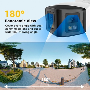 מערכת מצלמות KERUI 4MP POE עם NVR 4 ערוצים 180 °   מצלמת אבטחה ביתית רחבה זווית עם עדשה כפולה לגילוי בני אדם ורכבים, מעקב <span class=keywords><strong>CCTV</strong></span> - Product Image 2
