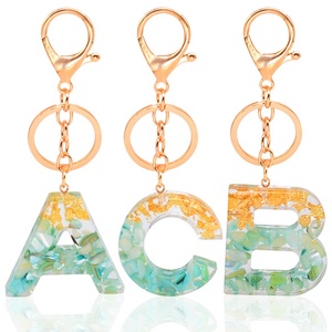 Wholesale Custom Made Keychain Logo Resin Letter Glitter Keychains <strong>2026</strong> <strong>New</strong> Arrival - Product Image 5