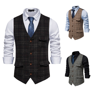 <span class=keywords><strong>Chaleco</strong></span> de traje de <span class=keywords><strong>hombre</strong></span> de estilo occidental Retro 2024, <span class=keywords><strong>chaleco</strong></span> de <span class=keywords><strong>Tweed</strong></span> británico de gran tamaño para <span class=keywords><strong>hombre</strong></span>, <span class=keywords><strong>chaleco</strong></span> de traje - Product Image 3