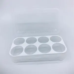 Plastic 8 Grids Egg Storage Box Transparent Egg Storage Box