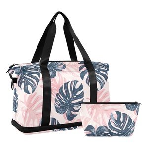 Sac de sport à imprimé Hawaï, séparation sec/humide, portable, imperméable, sac de voyage d'extérieur avec compartiment à chaussures - Product Image 1